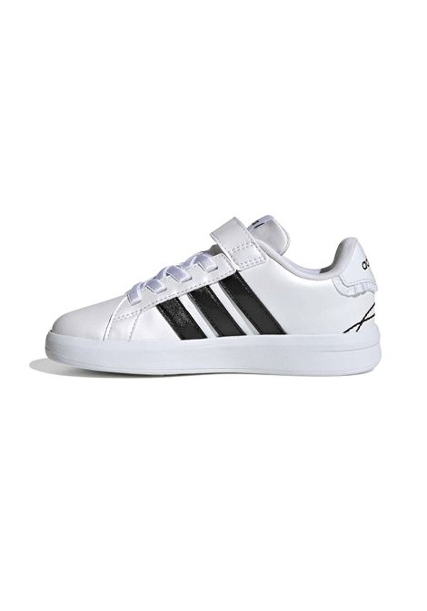 Adidas Grand Court 3.0 Shoes White Black Girls Kids ADIDAS CORE | Sneakers | KH8835-